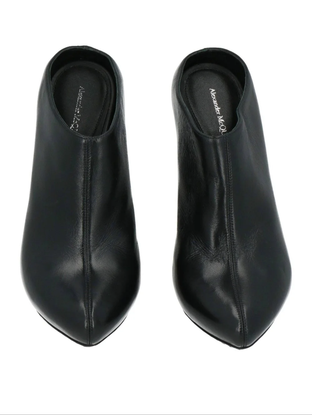 Alexander McQueen Black Leather Mules - Picture 5 of 15